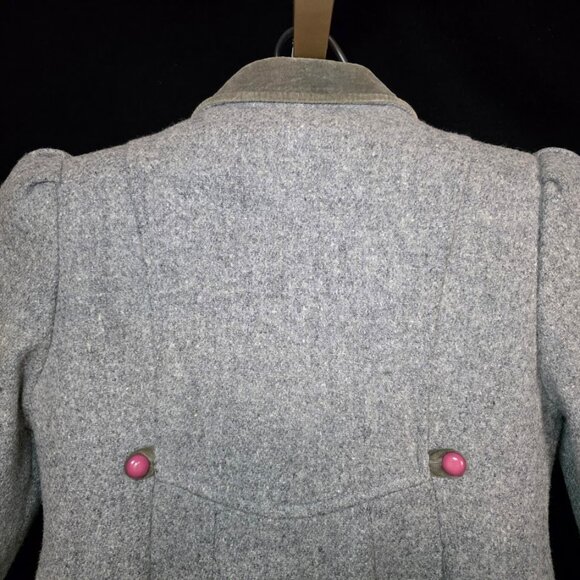 Vintage Rothschild Wool Coat Velvet Collar size 7 - Picture 11 of 16